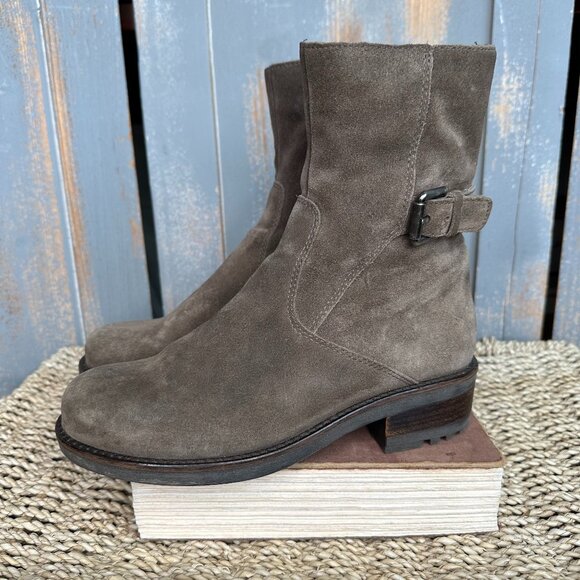 La Canadienne Women's Camilla Boot Stone Oiled Suede Sz 6.5 - Picture 1 of 16